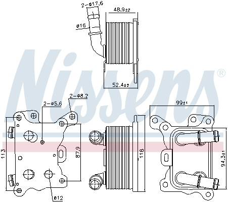 Radiator ulei # Mercedes-benz A-class 2018 2019 2020 2021 2022 2023 2024 2025 # 91193 # NISSENS