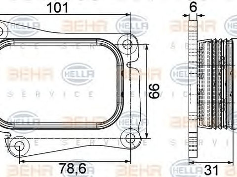 Radiator ulei MERCEDES-BENZ CLK Cabriolet (A208) - Cod intern: W20091372 - LIVRARE DIN STOC in 24 ore!!!