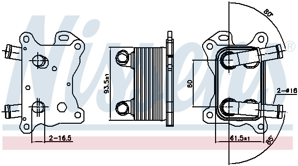 Radiator ulei # Nissan Qashqai 2013 2014 2015 2016 2017 2018 2019 2020 2021 2022 2023 2024 2025 # 90881 # NISSENS
