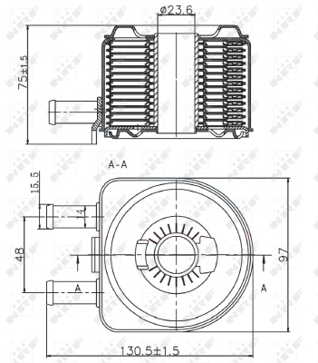 Radiator ulei # Peugeot Expert 2000 2001 2002 2003 2004 2005 2006 # 31735 # NRF