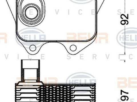 Radiator ulei termoflot AUDI A4 8K2 B8 HELLA 8MO 376 797-011