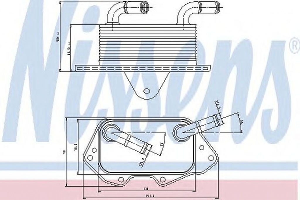Radiator ulei termoflot AUDI A4 8K2 B8 NISSENS 90662