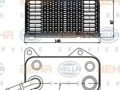 Radiator ulei termoflot AUDI TT Roadster 8J9 HELLA 8MO 376 783-771