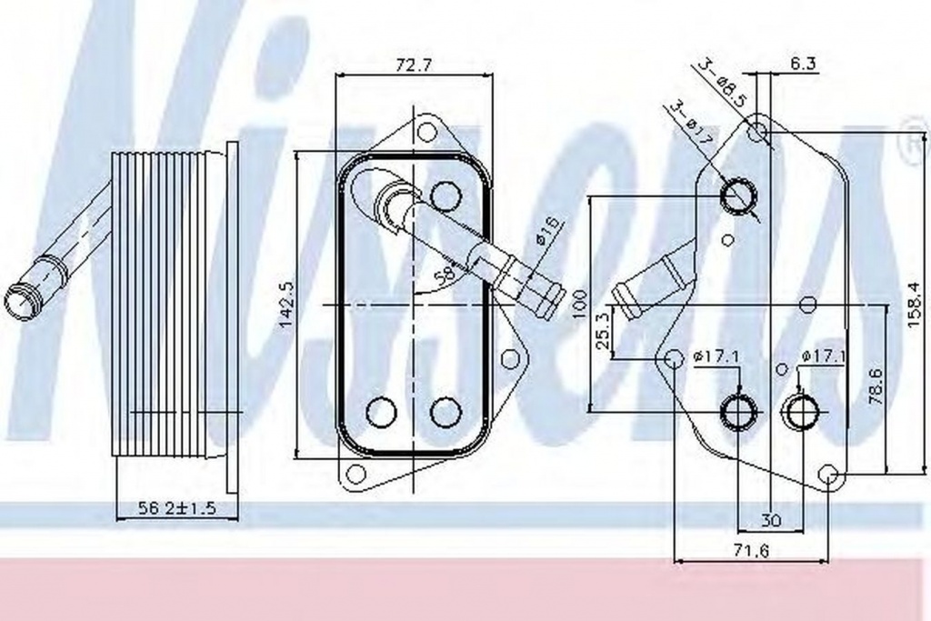 Radiator ulei termoflot BMW 3 Cabriolet E93 NISSEN