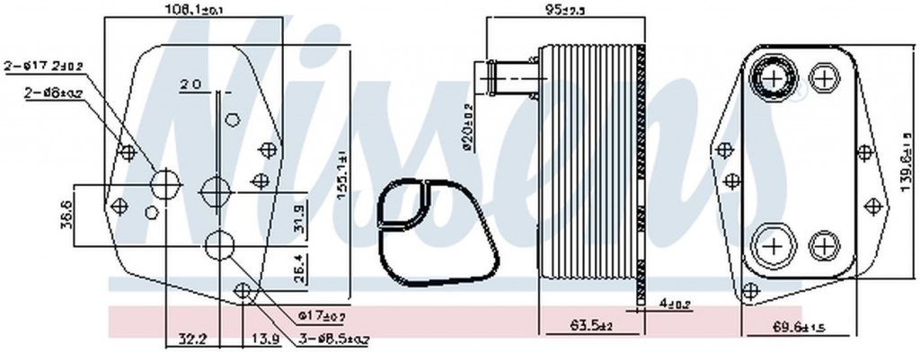 Radiator ulei termoflot BMW 3 E90 NISSENS 90904