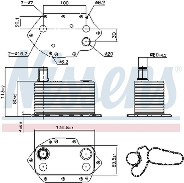 Radiator ulei termoflot BMW 3 Touring E46 NISSENS 90905