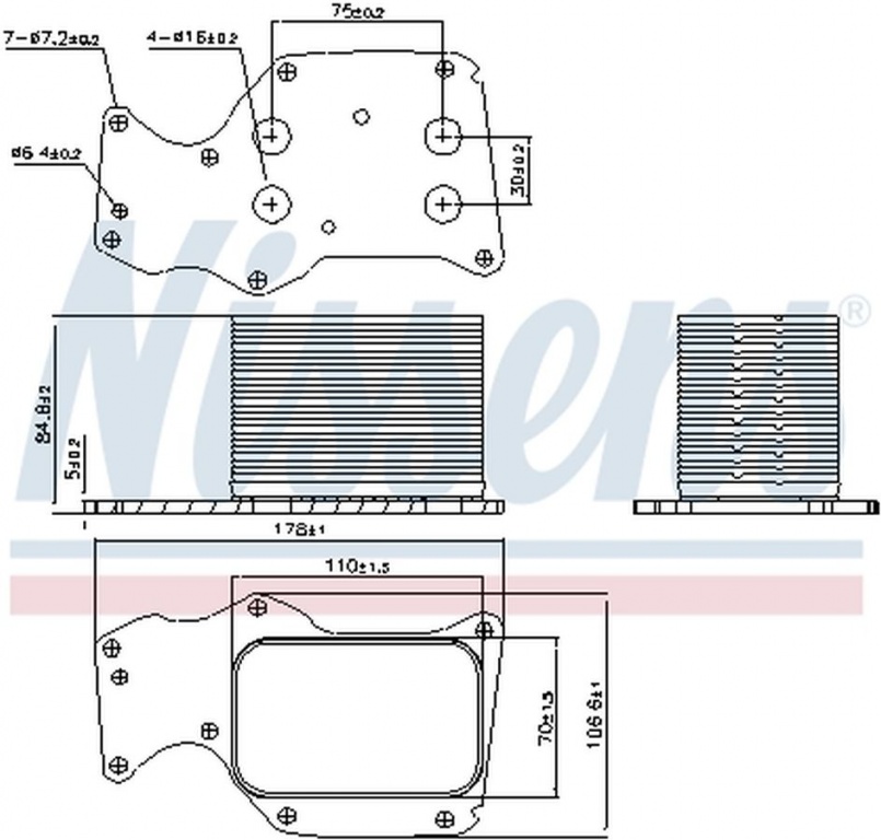 Radiator ulei termoflot BMW 5 Touring F11 NISSENS 