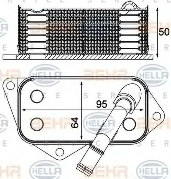 Radiator ulei termoflot BMW 6 Grand Coupe F06 HELLA 8MO 376 714-804