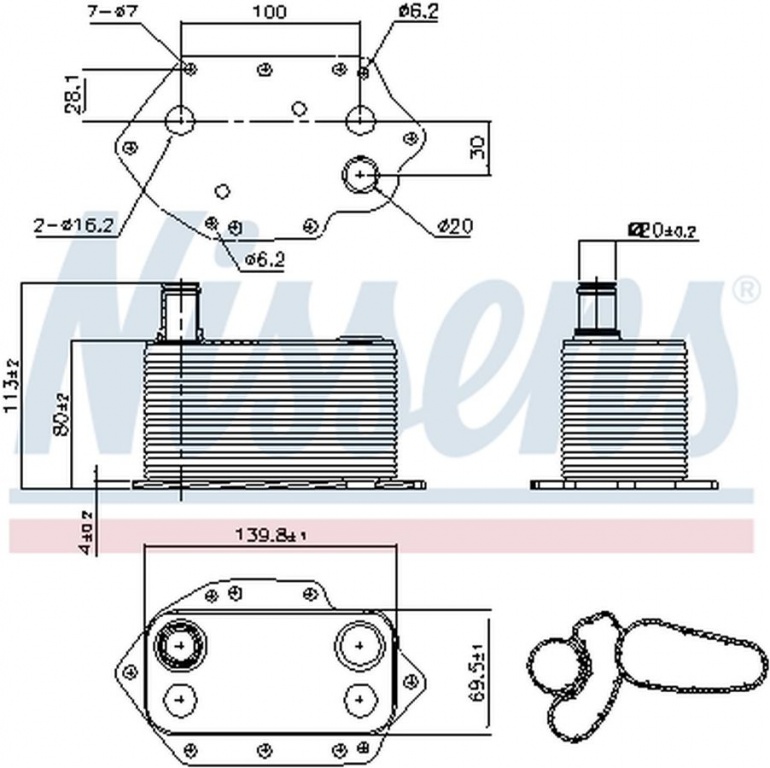 Radiator ulei termoflot BMW X5 E70 NISSENS 90905