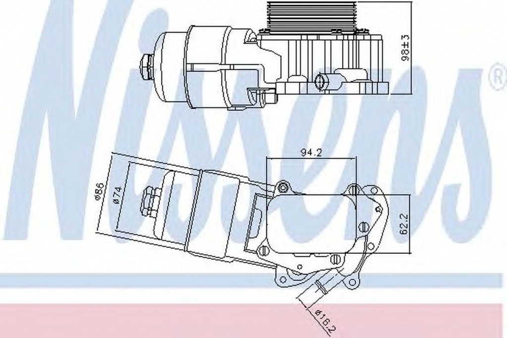 Radiator ulei termoflot CITROEN C4 I LC NISSENS 90703