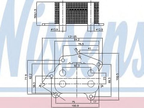 Radiator ulei termoflot FORD TRANSIT CONNECT Kombi NISSENS 90717