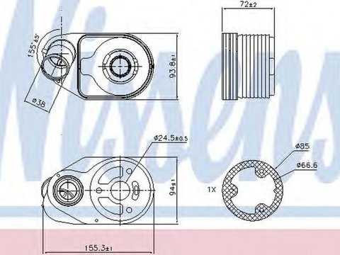 Radiator ulei termoflot IVECO DAILY V platou sasiu NISSENS 90796