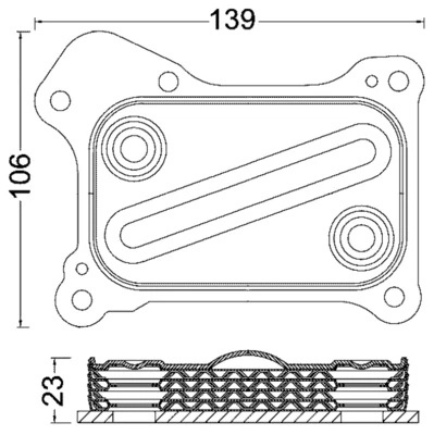 Radiator ulei / termoflot MAHLE FIAT FIORINO microbus (225_) 2007-2012 - CLC 190 000S