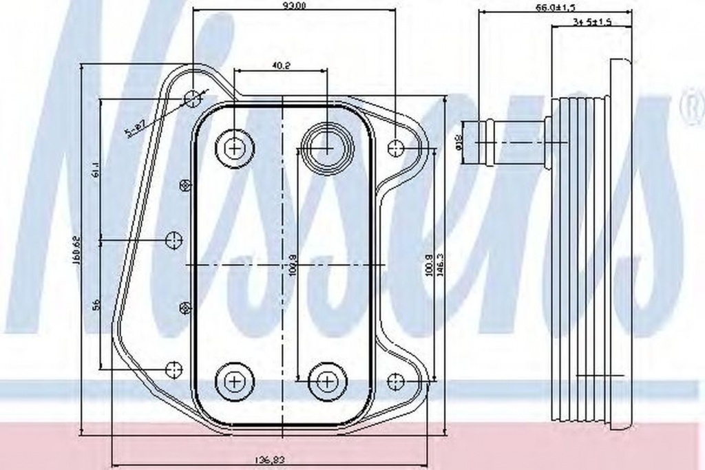 Radiator ulei termoflot MERCEDES-BENZ E-CLASS combi S210 NISSENS 90622