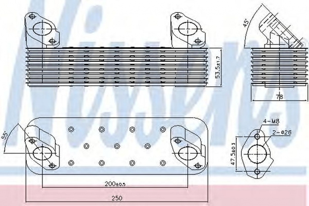 Radiator ulei termoflot MERCEDES-BENZ O 407 NISSENS 90728