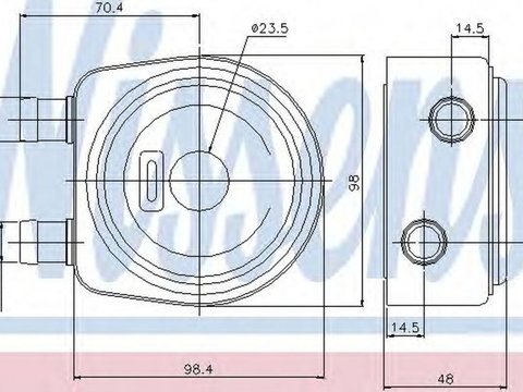 Radiator ulei termoflot NISSAN INTERSTAR caroserie X70 NISSENS 90697