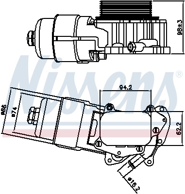 Radiator ulei / termoflot Nissens 90703