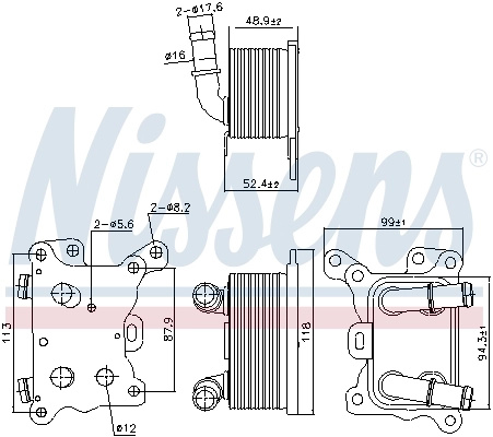 Radiator ulei / termoflot Nissens MERCED