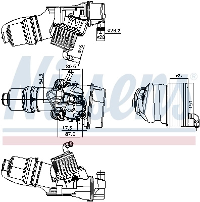 Radiator ulei / termoflot Nissens SKODA 
