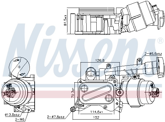 Radiator ulei / termoflot Nissens VAUXHALL MERIVA A (X03) 2003-2010 - 91346