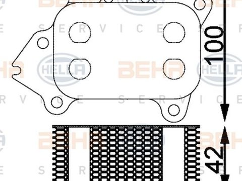 Radiator ulei termoflot PEUGEOT 107 HELLA 8MO 376 797-101