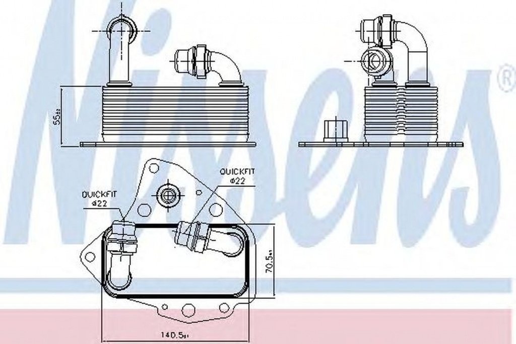 Radiator ulei termoflot SAAB 9-5 YS3G NISSENS 90803
