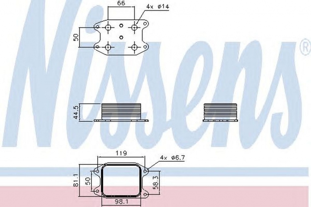 Radiator ulei termoflot VW CADDY ALLTRACK combi Saab US NISSENS 90810