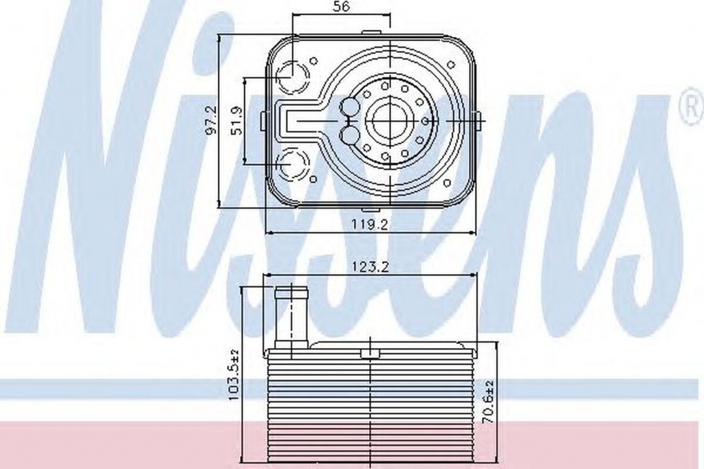 Radiator ulei termoflot VW GOLF V 1K1 NISSENS 90655
