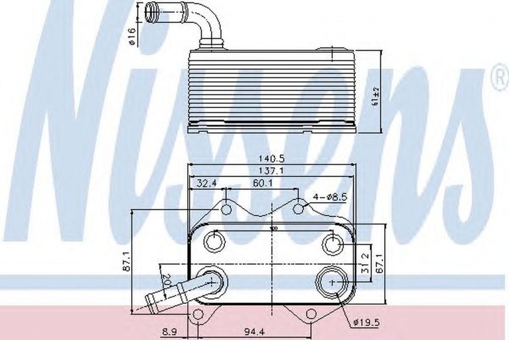 Radiator ulei termoflot VW SCIROCCO 137 138 NISSENS 90660