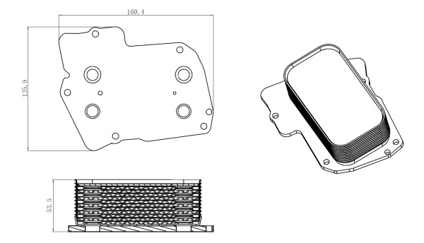 Radiator ulei, ulei motor (31826 NRF) CHRYSLER