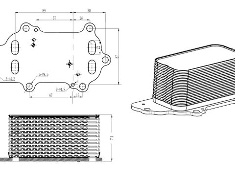 Radiator ulei, ulei motor (31848 NRF) CHRYSLER,JEEP