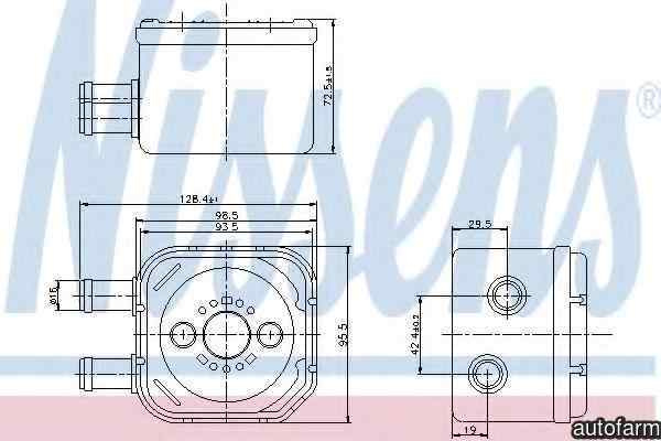 Radiator ulei ulei motor AUDI A4 8D2 B5 Producator NISSENS 90652