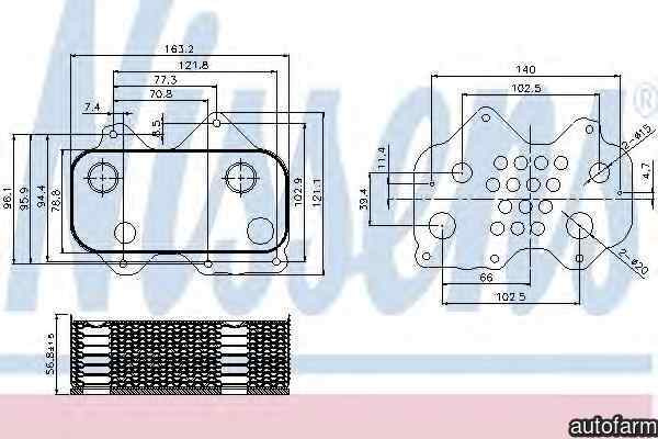 Radiator ulei, ulei motor AUDI A6 (4B2, C5) NISSEN