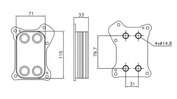 Radiator ulei, ulei motor FIAT DOBLO microbus (223, 119) (2001 - 2016) NRF 31167