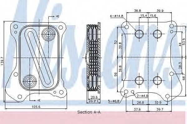 Radiator ulei, ulei motor FIAT GRANDE PUNTO (199) (2005 - 2016) NISSENS 90700 piesa NOUA