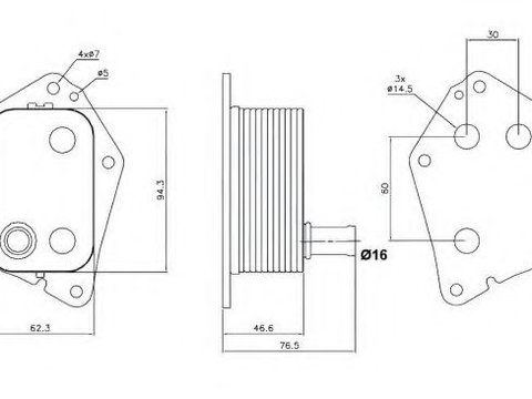 Radiator ulei, ulei motor HYUNDAI ACCENT III (MC) (2005 - 2010) NRF 31159 piesa NOUA