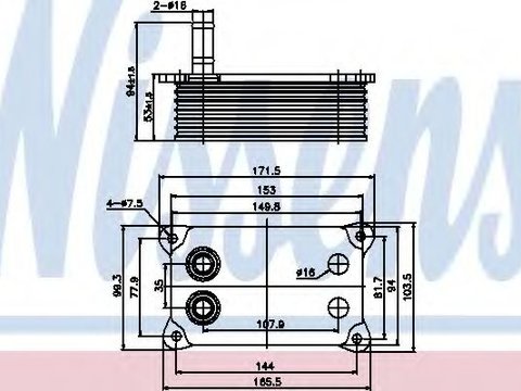 Radiator ulei, ulei motor JAGUAR X-TYPE Estate (CF1) (2003 - 2009) NISSENS 90683 piesa NOUA