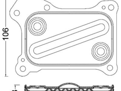 Radiator ulei, ulei motor MAHLE CLC 190 000S