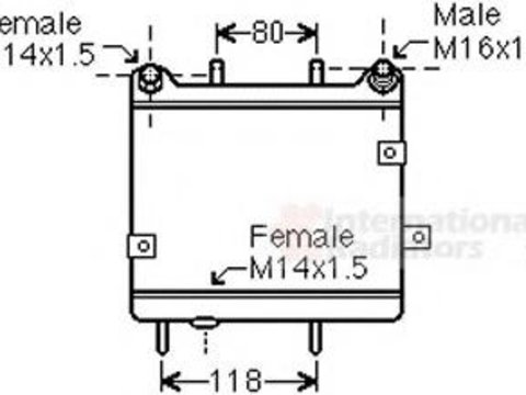 Radiator ulei, ulei motor MERCEDES-BENZ E-CLASS limuzina (W210), MERCEDES-BENZ E-CLASS Break (S210) - VAN WEZEL 30003540