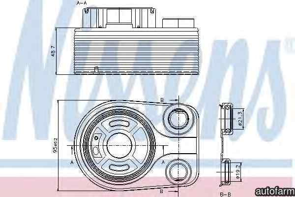 Radiator ulei ulei motor NISSAN JUKE F15 NISSENS 90705