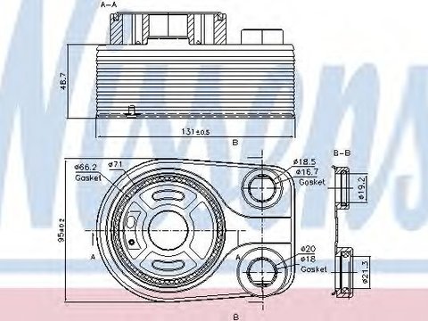 Radiator ulei, ulei motor NISSAN TIIDA Limuzina (SC11X) (2006 - 2016) NISSENS 90705 piesa NOUA