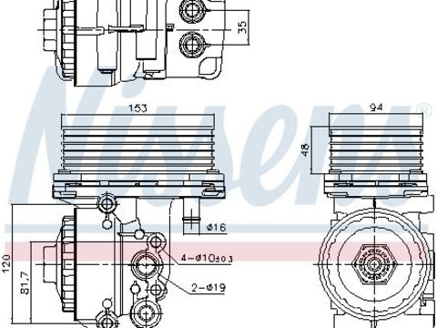 Radiator ulei, ulei motor NISSENS 91327