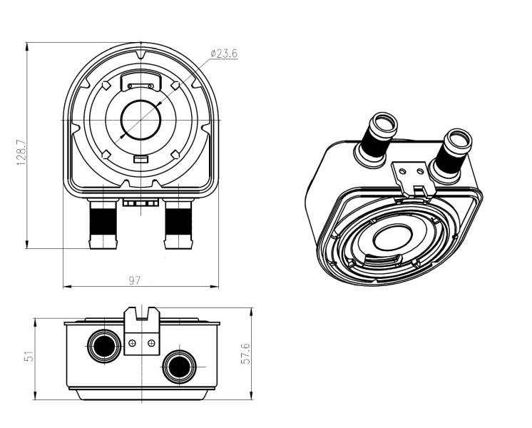 Radiator ulei, ulei motor NRF 31836 pentru KIA SORENTO III (UM) 2015-2020