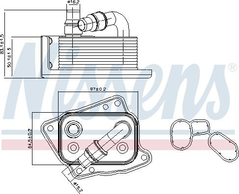 Radiator ulei. ulei motor Oil cooler with easy fit elements with seal BMW 1 E81 1 E82 1 E87 1 E88 3 E46 3 E90 3 E91 3 E92 BMW 1 (5 door) I (E87), Hatchback, 02.2003 - 01.2013 Nissens 90688