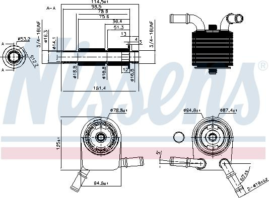 Radiator ulei. ulei motor Oil radiator FORD C-MAX 