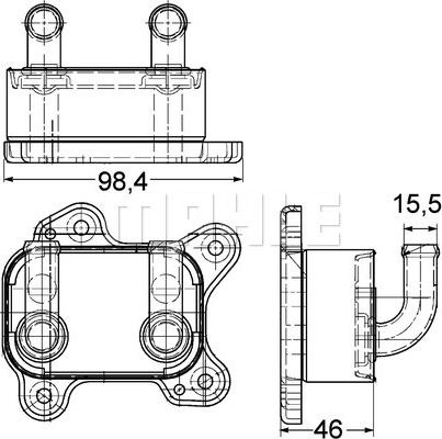 Radiator ulei, ulei motor OPEL CORSA C (X01), Hatchback, 09.2000 - 12.2009 MAHLE CLC 168 000P