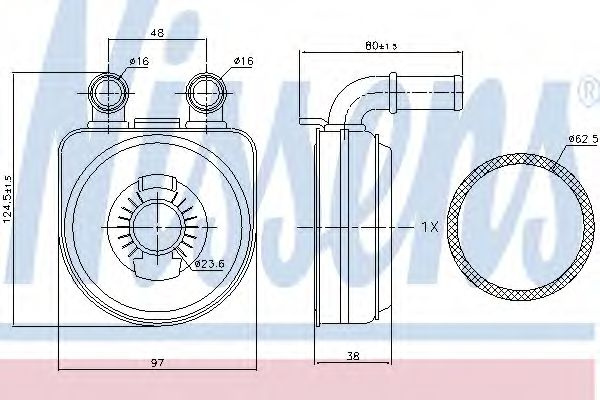 Radiator ulei, ulei motor PEUGEOT 307 CC (3B) (2003 - 2016) NISSENS 90650