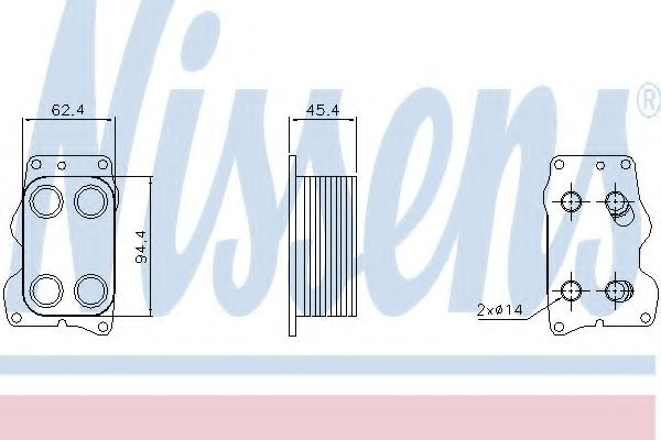 Radiator ulei, ulei motor PEUGEOT 607 (9D, 9U) (2000 - 2016) NISSENS 90740 piesa NOUA