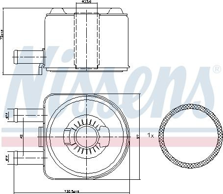 Radiator ulei. ulei motor PEUGEOT BOXER ulei rece 02 - 2.0 HDi Diesel M - A - A CITROËN C8 (EA_, EB_), Dubita, 06.2002 - Nissens 90603