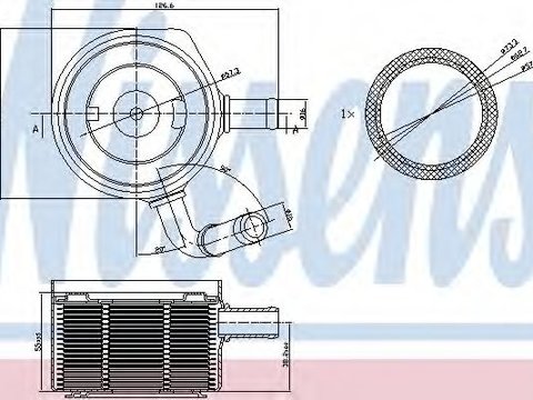 Radiator ulei, ulei motor RENAULT CLIO II (BB0/1/2, CB0/1/2) (1998 - 2005) NISSENS 90669 piesa NOUA